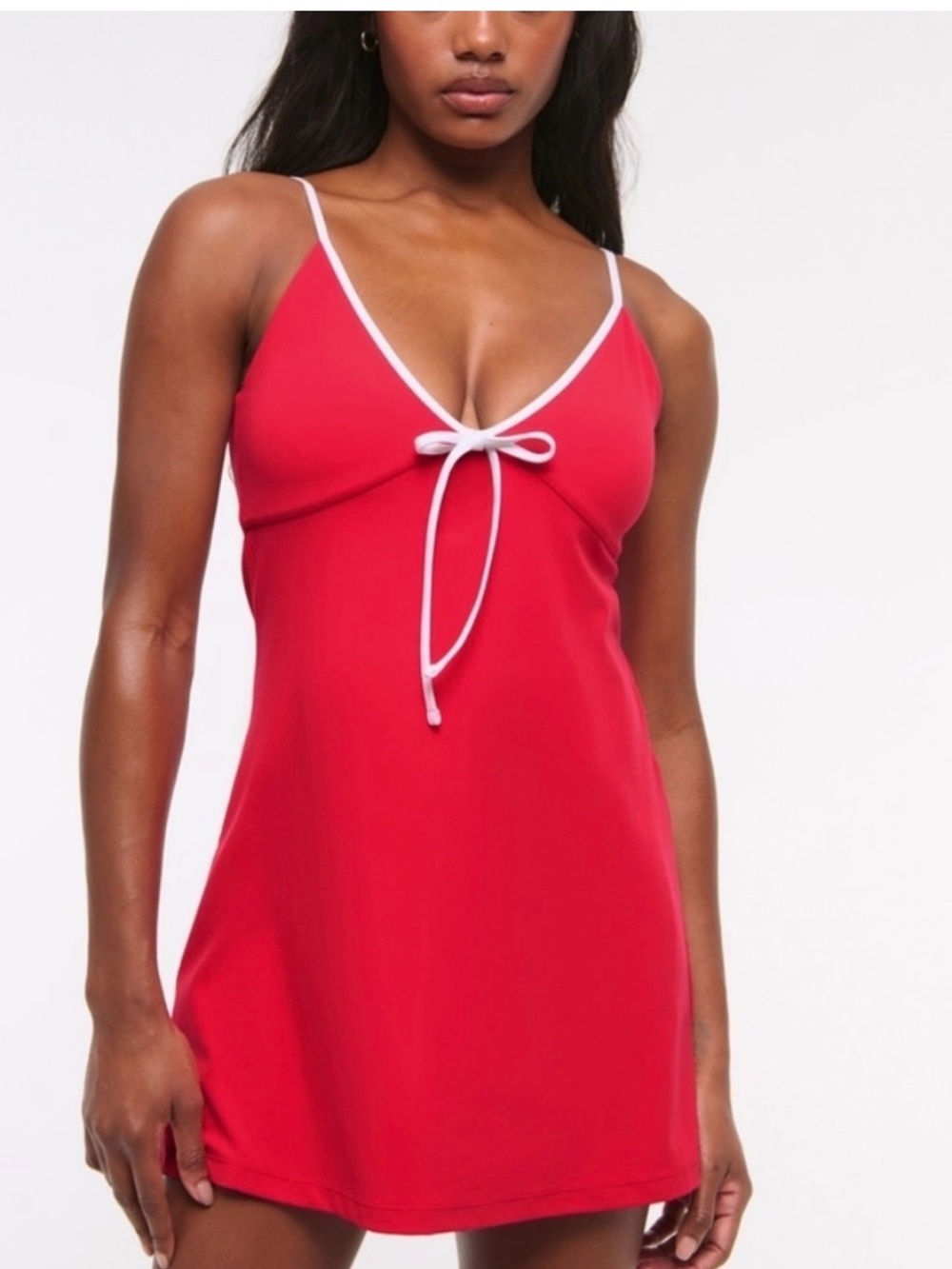 Abercrombie&Fitch YPB Red Studio Flex Cami Activewear Sporty Mini Skort Size L